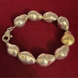ZINA Elegant 925 Silver and 14K Gold Faux Baroque Pearl Bracelet